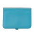 Hermes Dogon Compact Wallet, &pound;280, Accessories, Blue, Leather, Back view